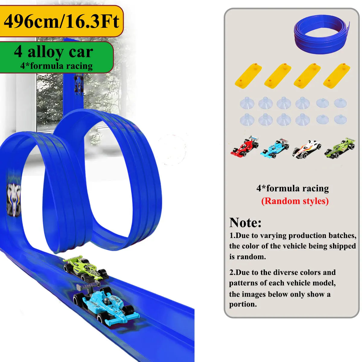 Circuit de course à gravité flexible et ensemble de mini-voitures
