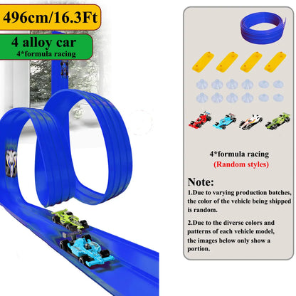 Circuit de course à gravité flexible et ensemble de mini-voitures