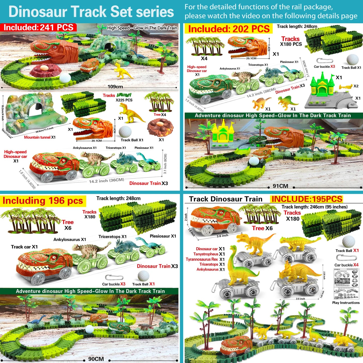 Kids Dinosaur Adventure Track Playset – Flexible Racing Car Toy