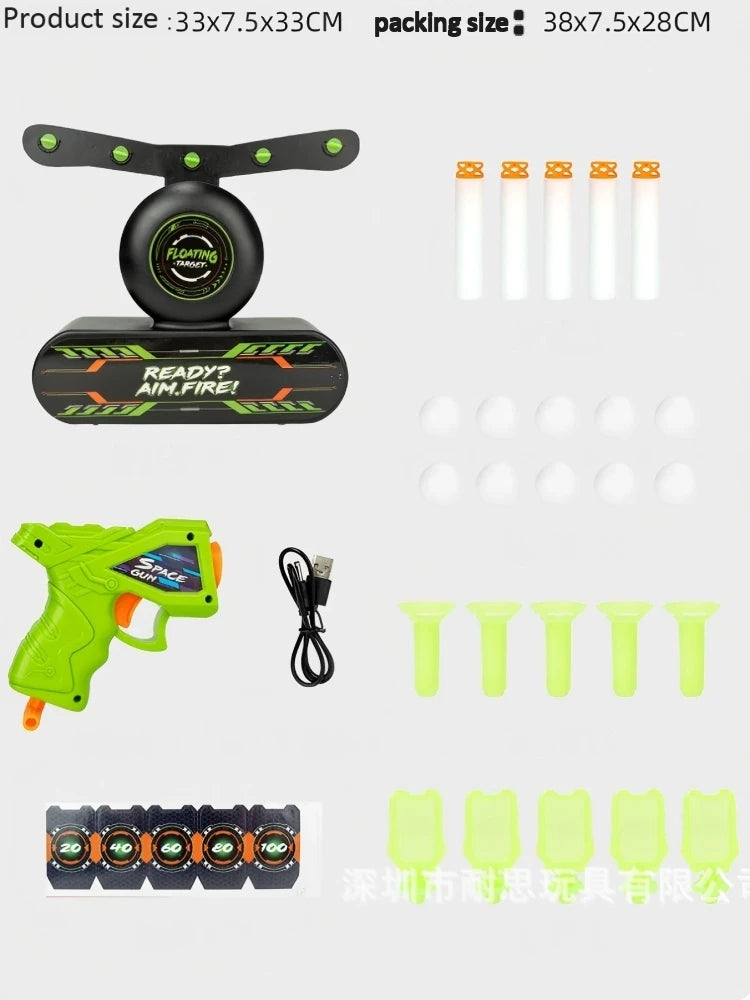 Kids Floating Target Shooting Set – Glow-in-the-Dark Electric Hover Game