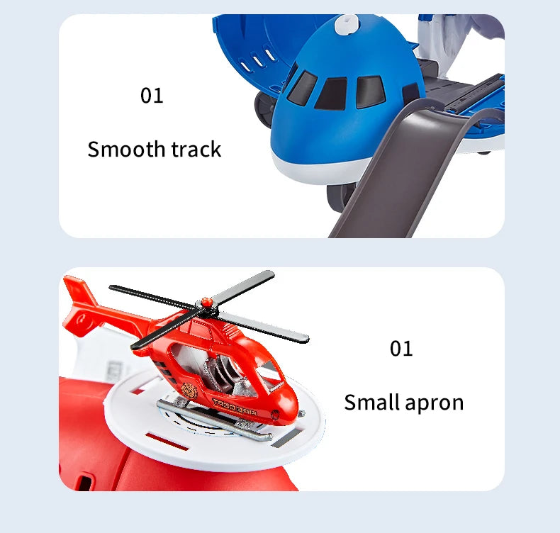 Push & Go Airplane Toy Set – Kids Vehicle Collection with Cars & Traffic Signs