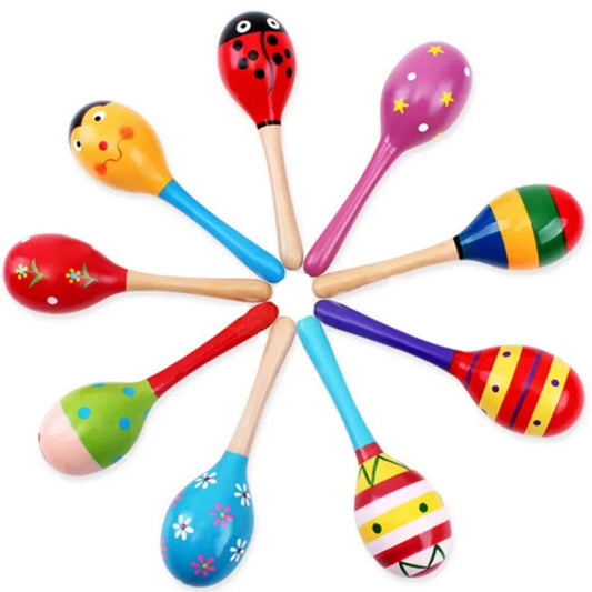 Colorful Wooden Baby Rattle