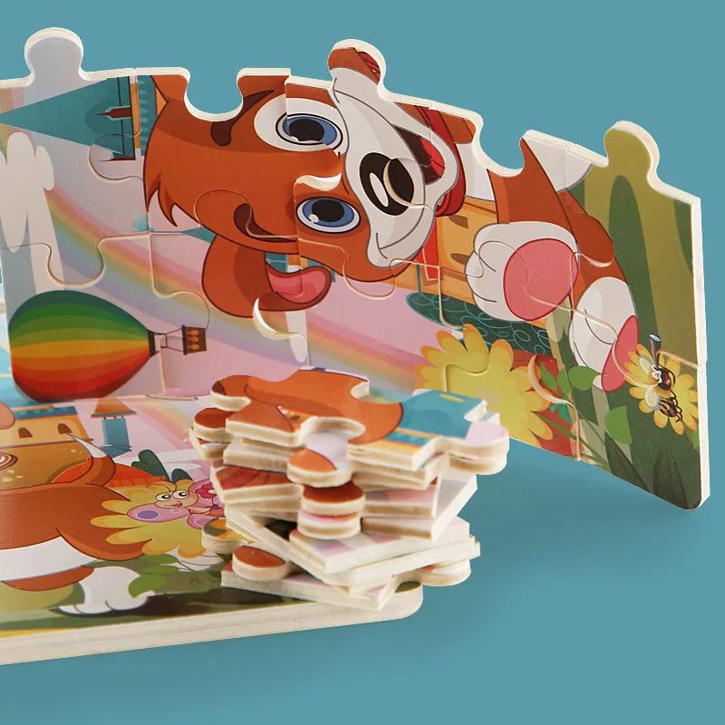 Ensemble de puzzle en bois
