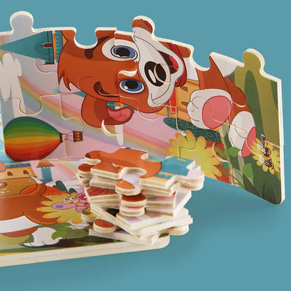 Ensemble de puzzle en bois