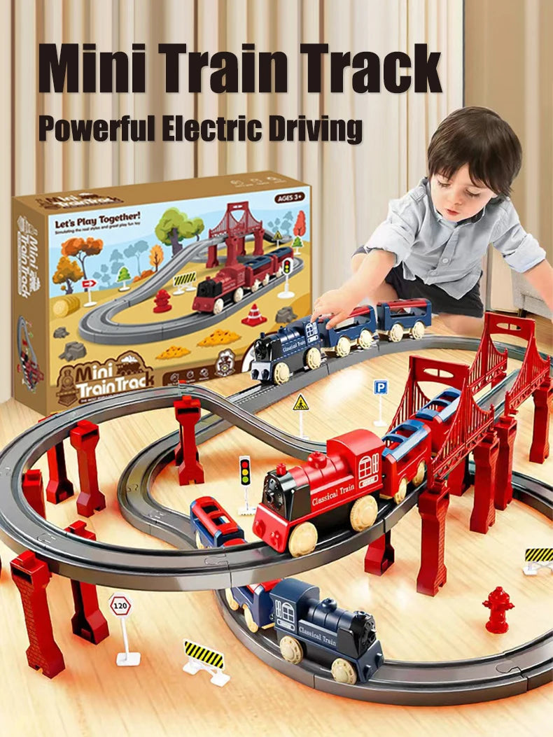 Electric Train Track Set