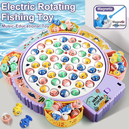 Montessori Fishing Game for Kids – Magnetic Rotating Fish Board Toy