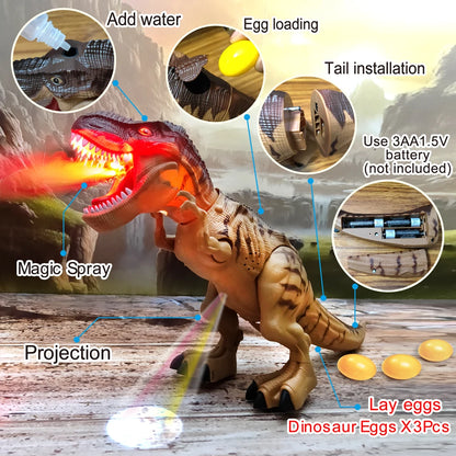 Electric Walking Dinosaur Robot Toy with Lights & Sound