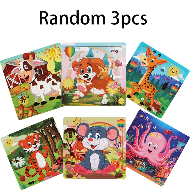 Ensemble de puzzle en bois