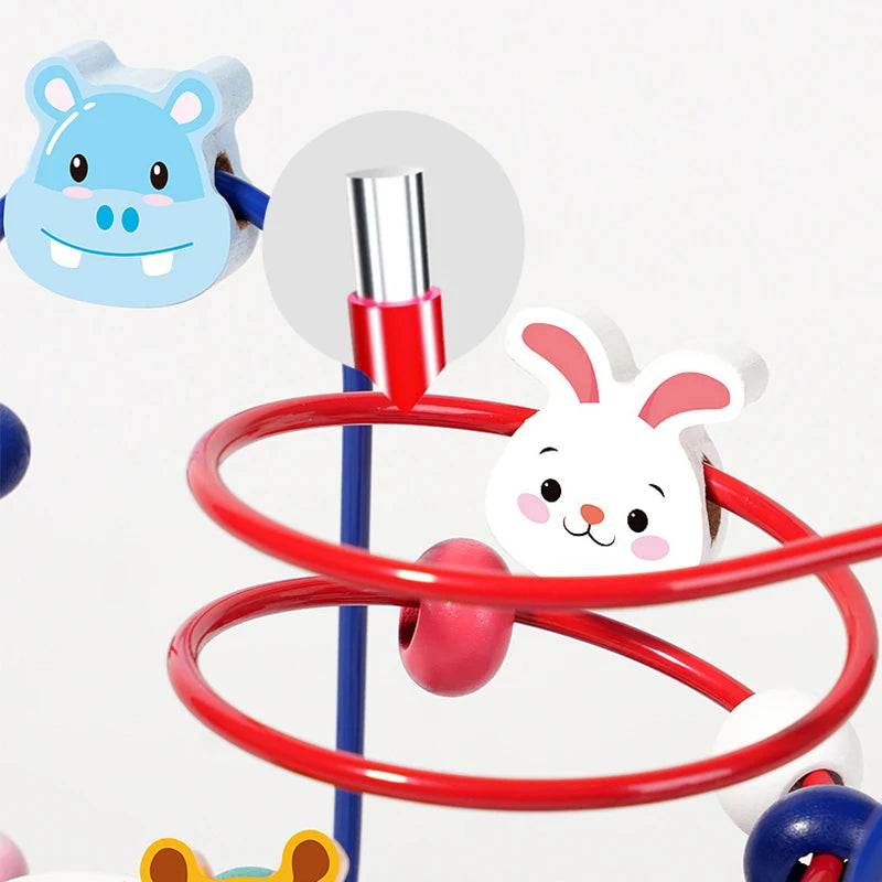 Labyrinthspielzeug aus Holzperlen