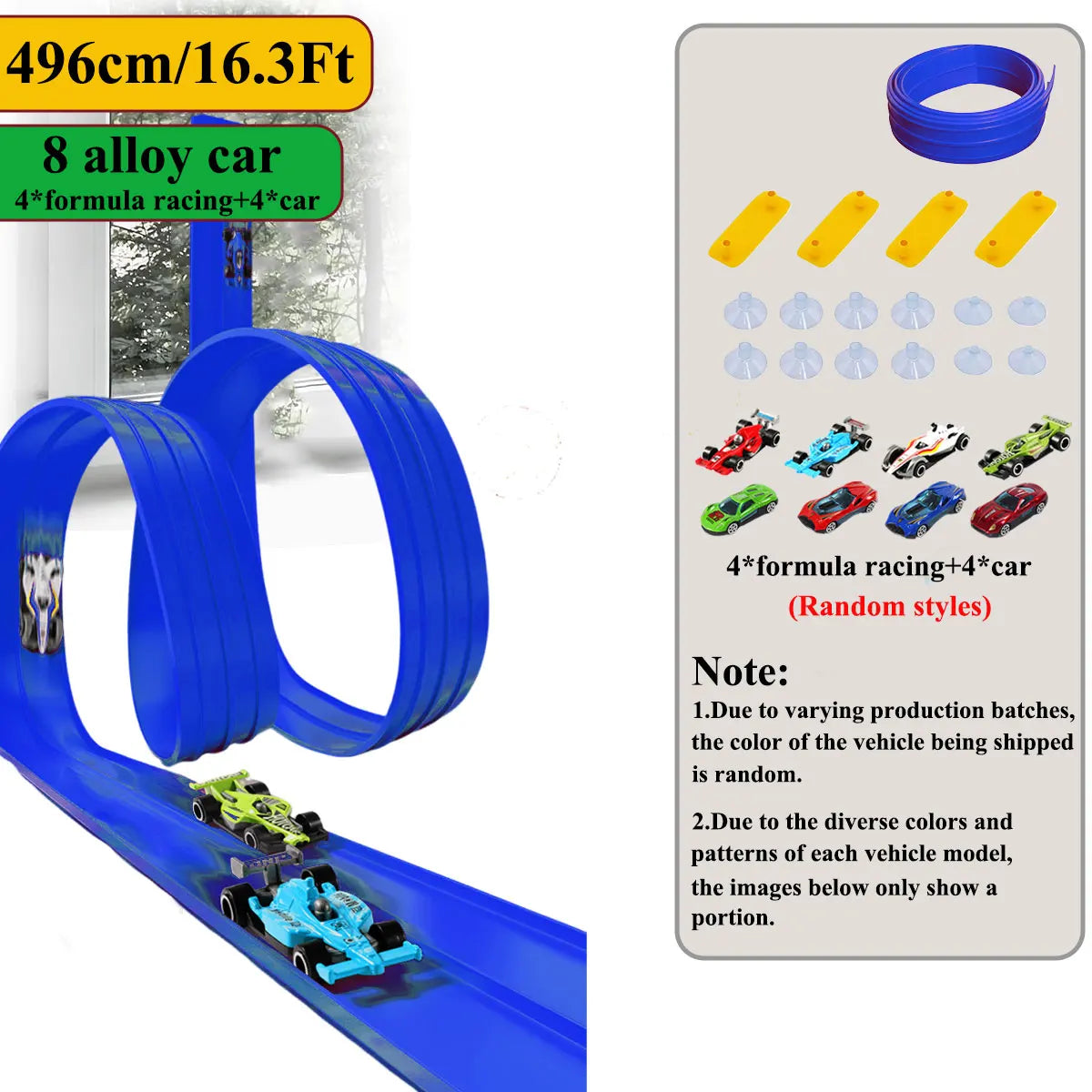 Circuit de course à gravité flexible et ensemble de mini-voitures