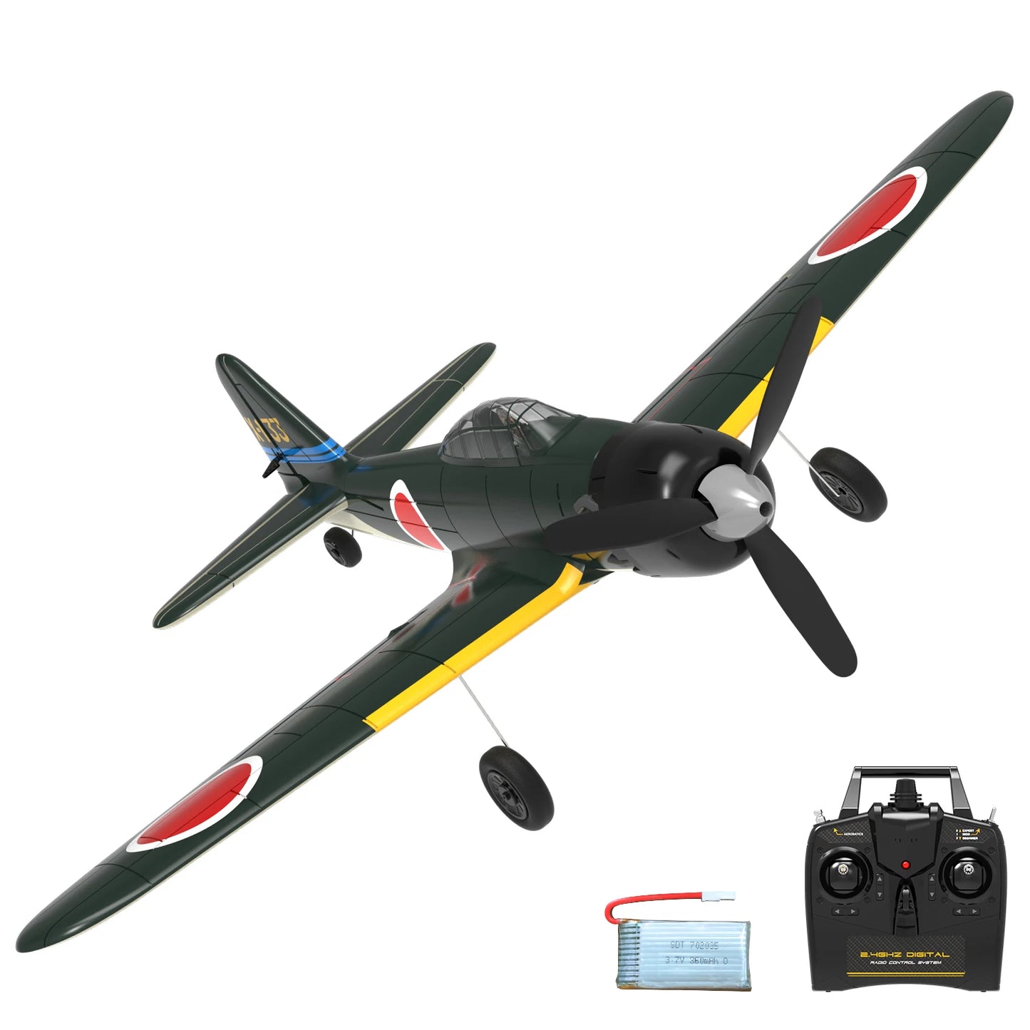 RC Spitfire Fighter Plane – 4CH Remote Control Warbird with Aerobatic Mode