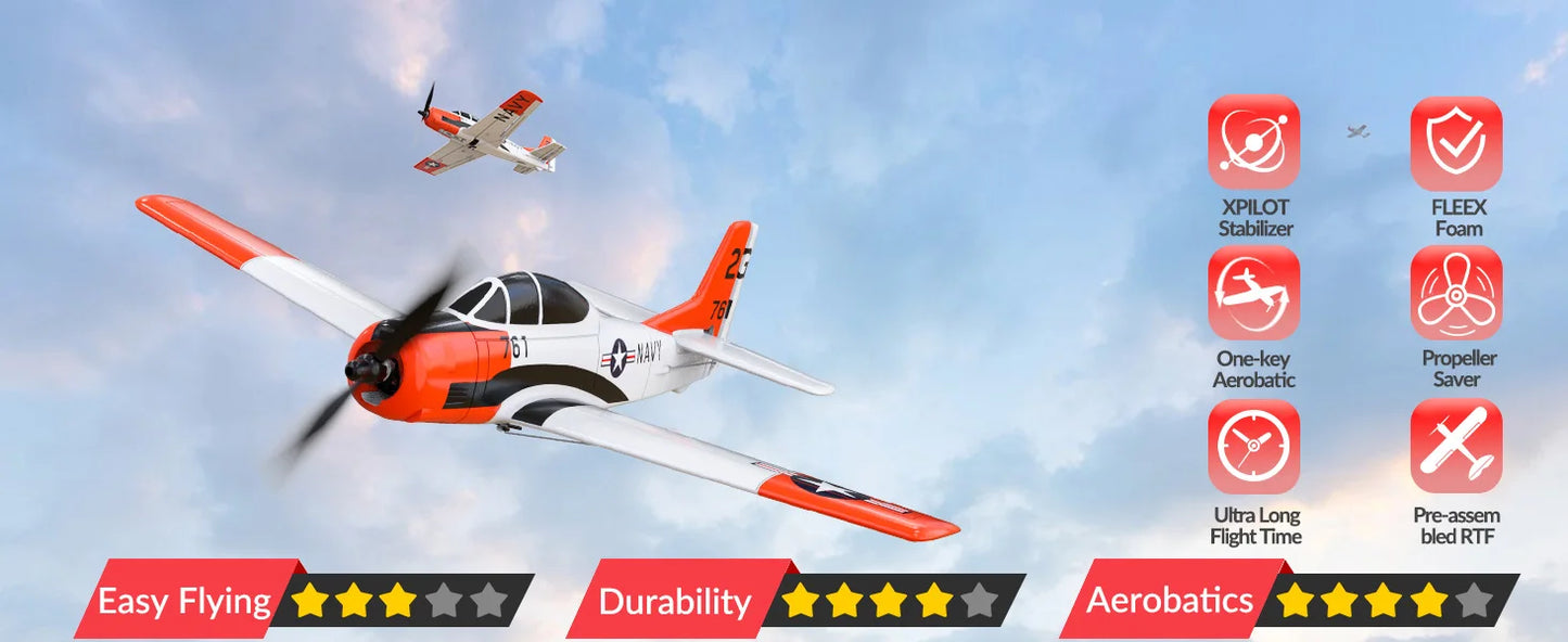 RC Spitfire Fighter Plane – 4CH Remote Control Warbird with Aerobatic Mode