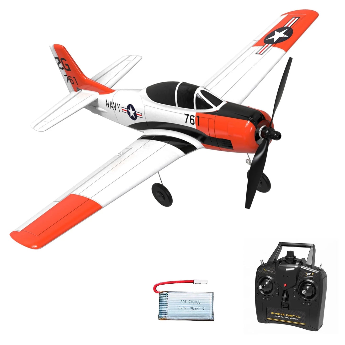 RC Spitfire Fighter Plane – 4CH Remote Control Warbird with Aerobatic Mode