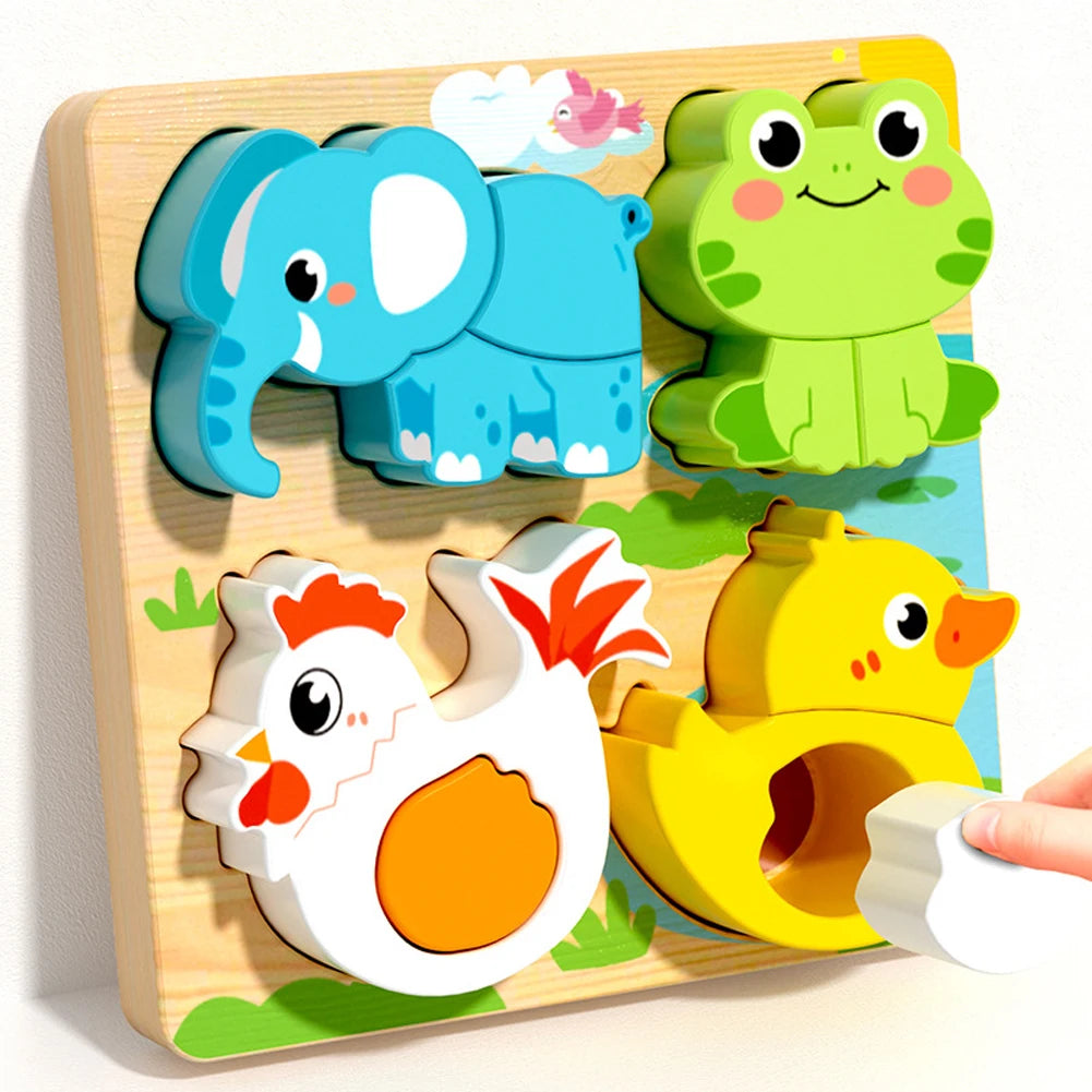 Puzzle en bois 4 en 1