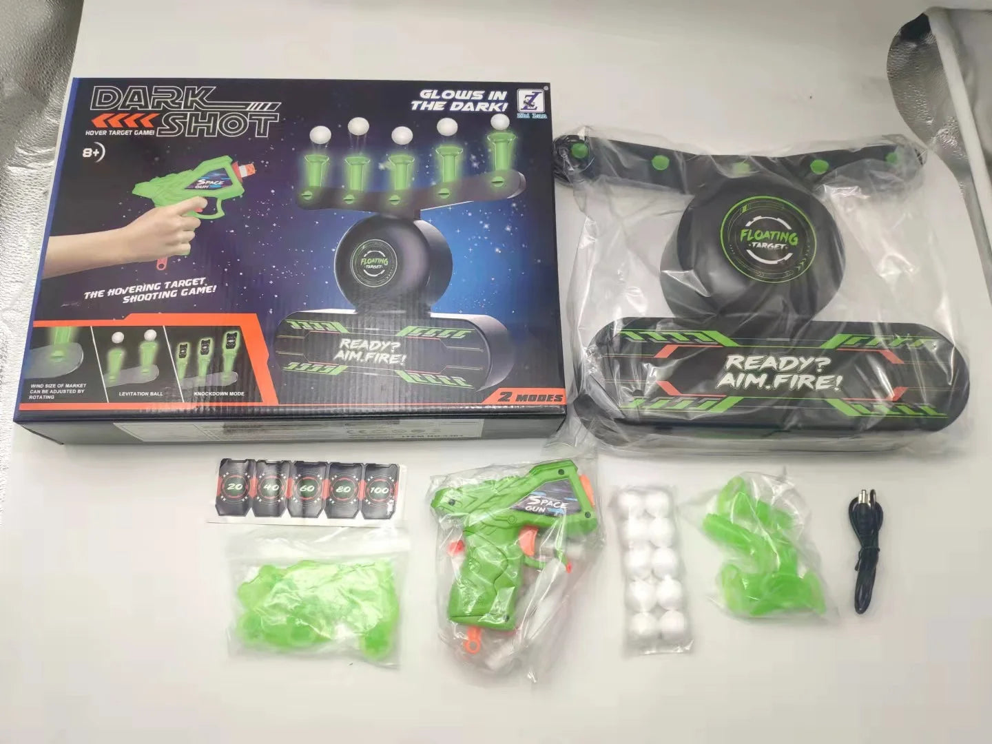 Kids Floating Target Shooting Set – Glow-in-the-Dark Electric Hover Game