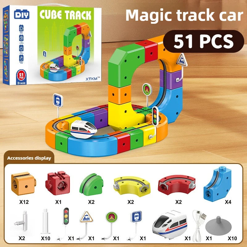 Electric Magnetic Track Train Set – Kids’ Educational Maze Toy
