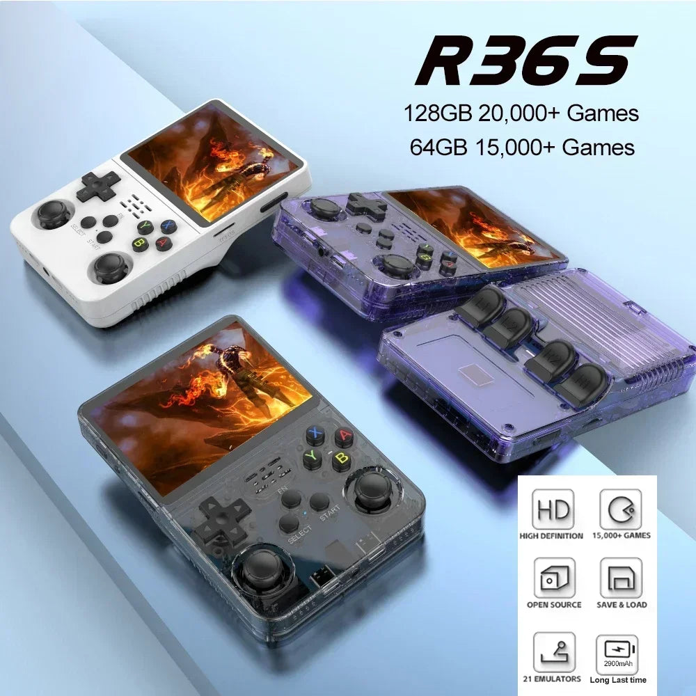 R36S Retro Handheld Console – Portable Gaming System