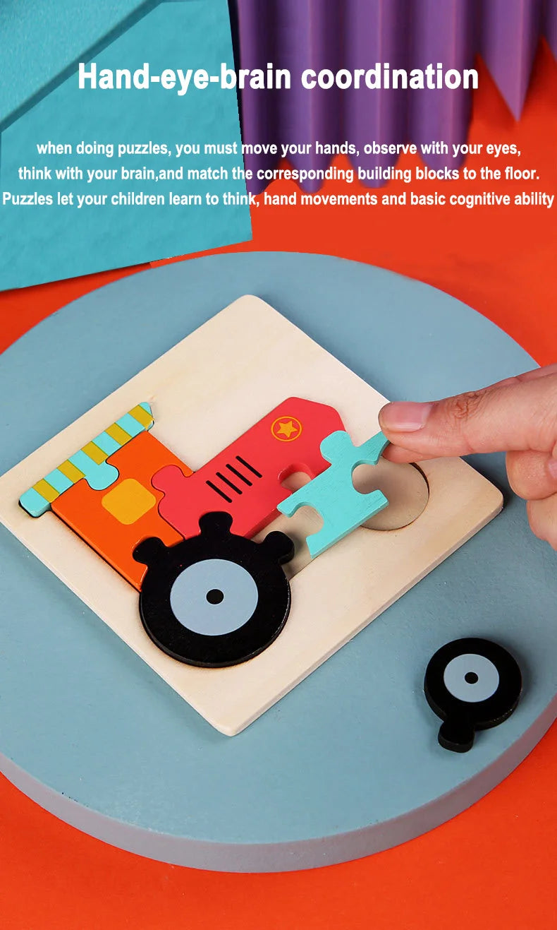 Montessori-Tierpuzzle aus Holz