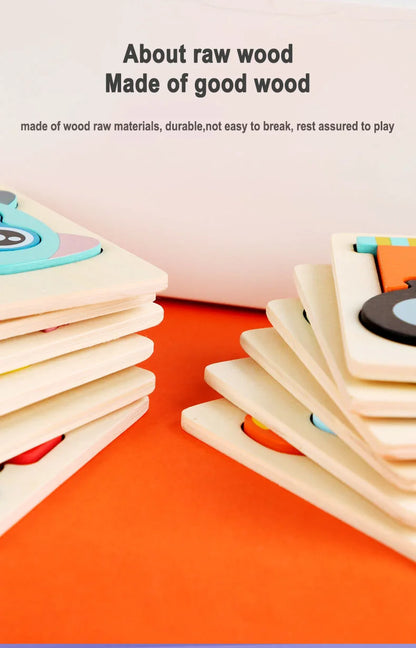 Montessori-Tierpuzzle aus Holz