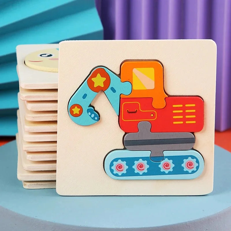 Montessori-Tierpuzzle aus Holz