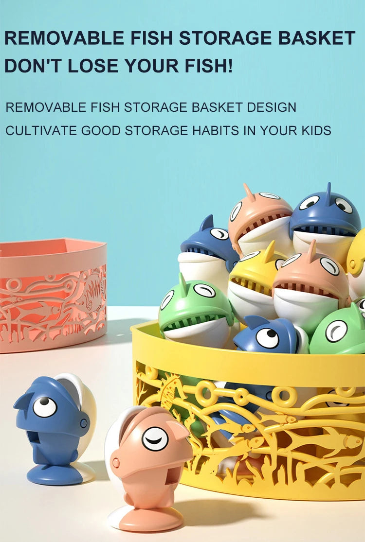 Montessori Fishing Game for Kids – Magnetic Rotating Fish Board Toy