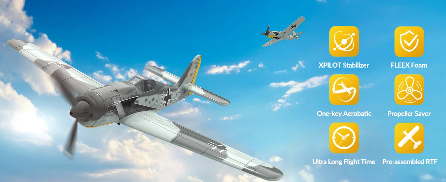 RC Spitfire Fighter Plane – 4CH Remote Control Warbird with Aerobatic Mode